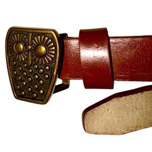 Vintage La Chouette Skinny Leather Belt